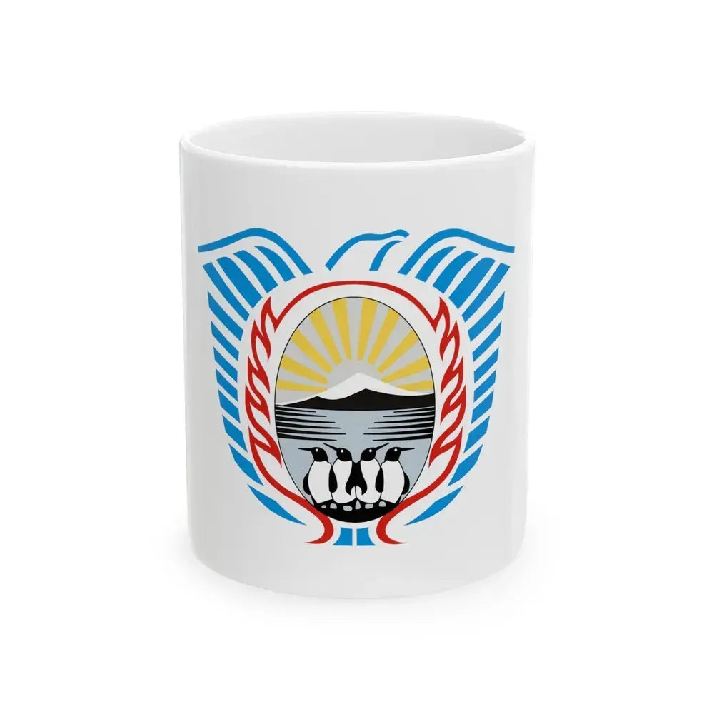 Coat of Arms Tierra del Fuego Argentina - White Coffee Mug 11oz - Go Mug Yourself