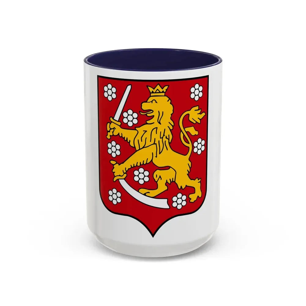 Coats of arms of the Grand Duchy of Finland - Accent Coffee Mug 15oz Navy - Go Mug Yourself