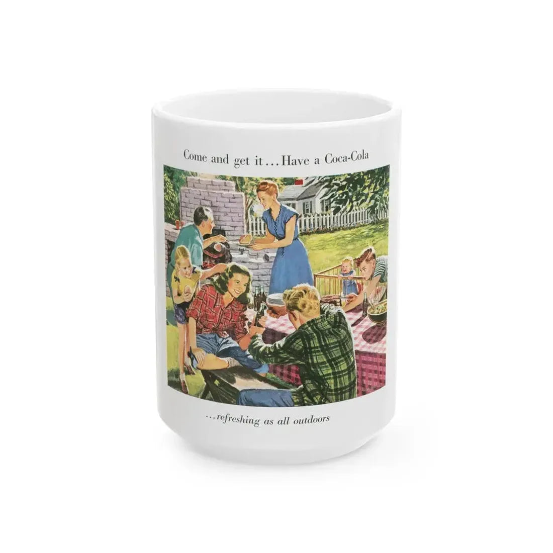 Coca-Cola advertisement, 1946 - White Coffee Mug 15oz - Go Mug Yourself