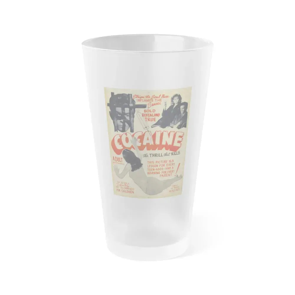 COCAINE (THE PACE THAT KILLS) 1935 Movie Poster - Frosted Pint Glass 16oz 16oz Frosted - Go Mug Yourself