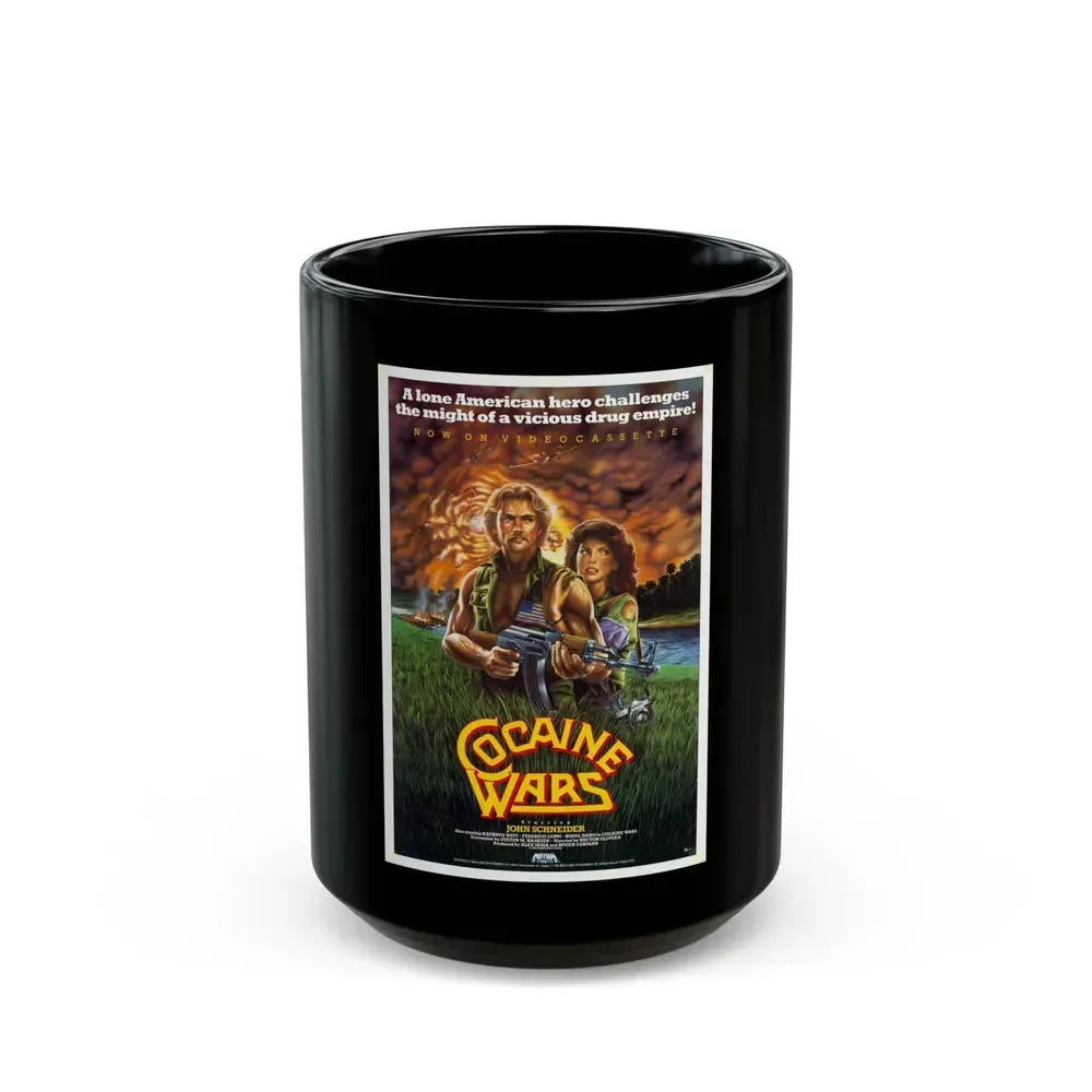 COCAINE WARS 1985 Movie Poster - Black Coffee Mug 15oz - Go Mug Yourself