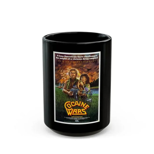 COCAINE WARS 1985 Movie Poster - Black Coffee Mug 15oz - Go Mug Yourself