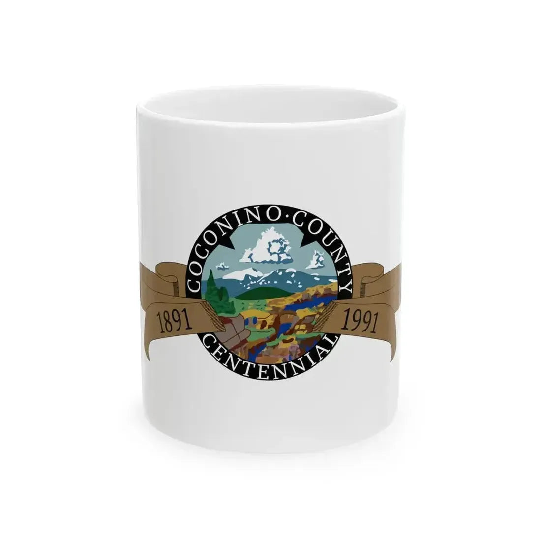 Coconino County Arizona centennial flag (United States) White Coffee Mug 11oz - Go Mug Yourself