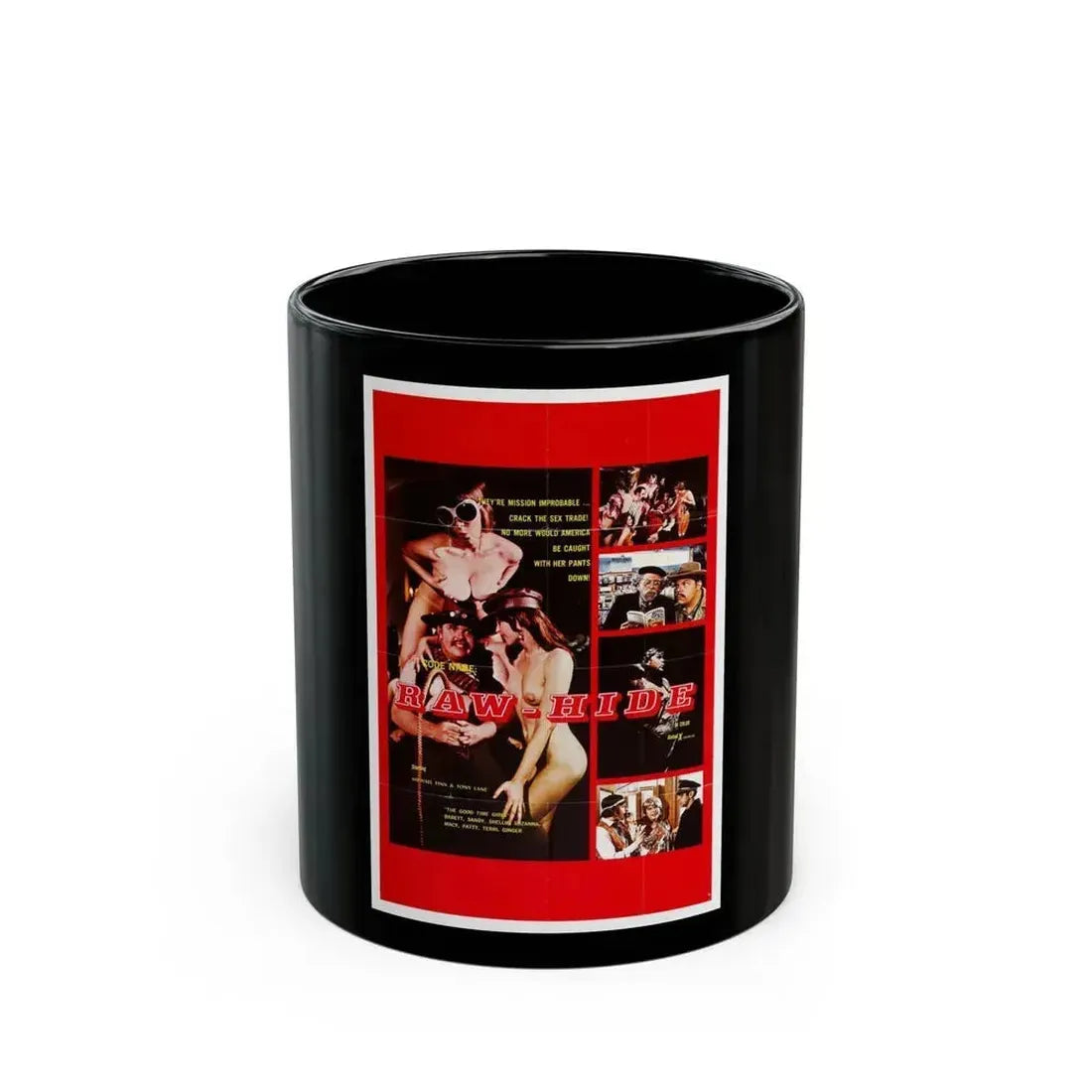 CODE NAME RAW HIDE 1971 Movie Poster - Black Coffee Mug 11oz - Go Mug Yourself