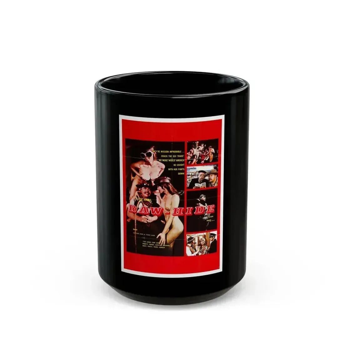 CODE NAME RAW HIDE 1971 Movie Poster - Black Coffee Mug 15oz - Go Mug Yourself