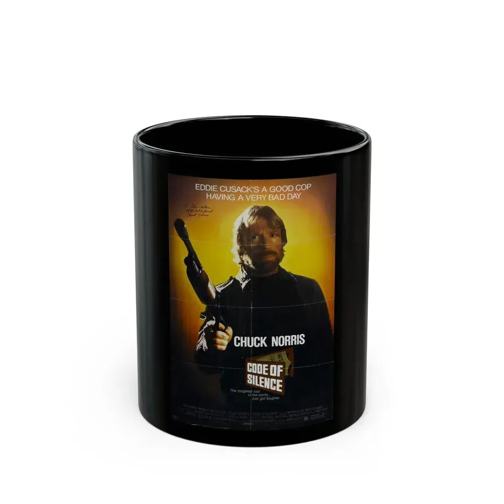 CODE OF SILENCE 1985 Movie Poster - Black Coffee Mug 11oz - Go Mug Yourself