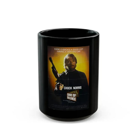 CODE OF SILENCE 1985 Movie Poster - Black Coffee Mug 15oz - Go Mug Yourself