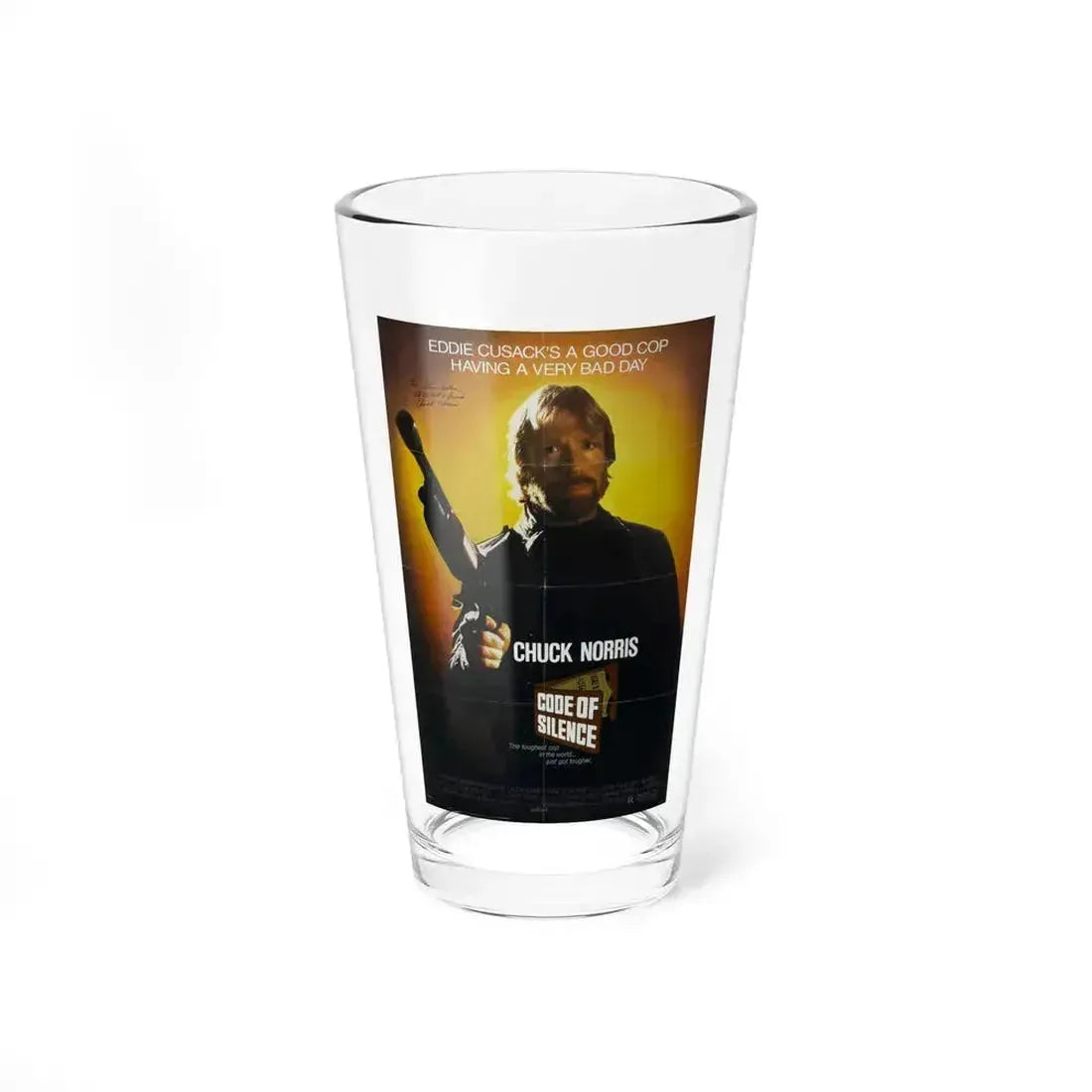 CODE OF SILENCE 1985 Movie Poster - Pint Glass 16oz 16oz - Go Mug Yourself