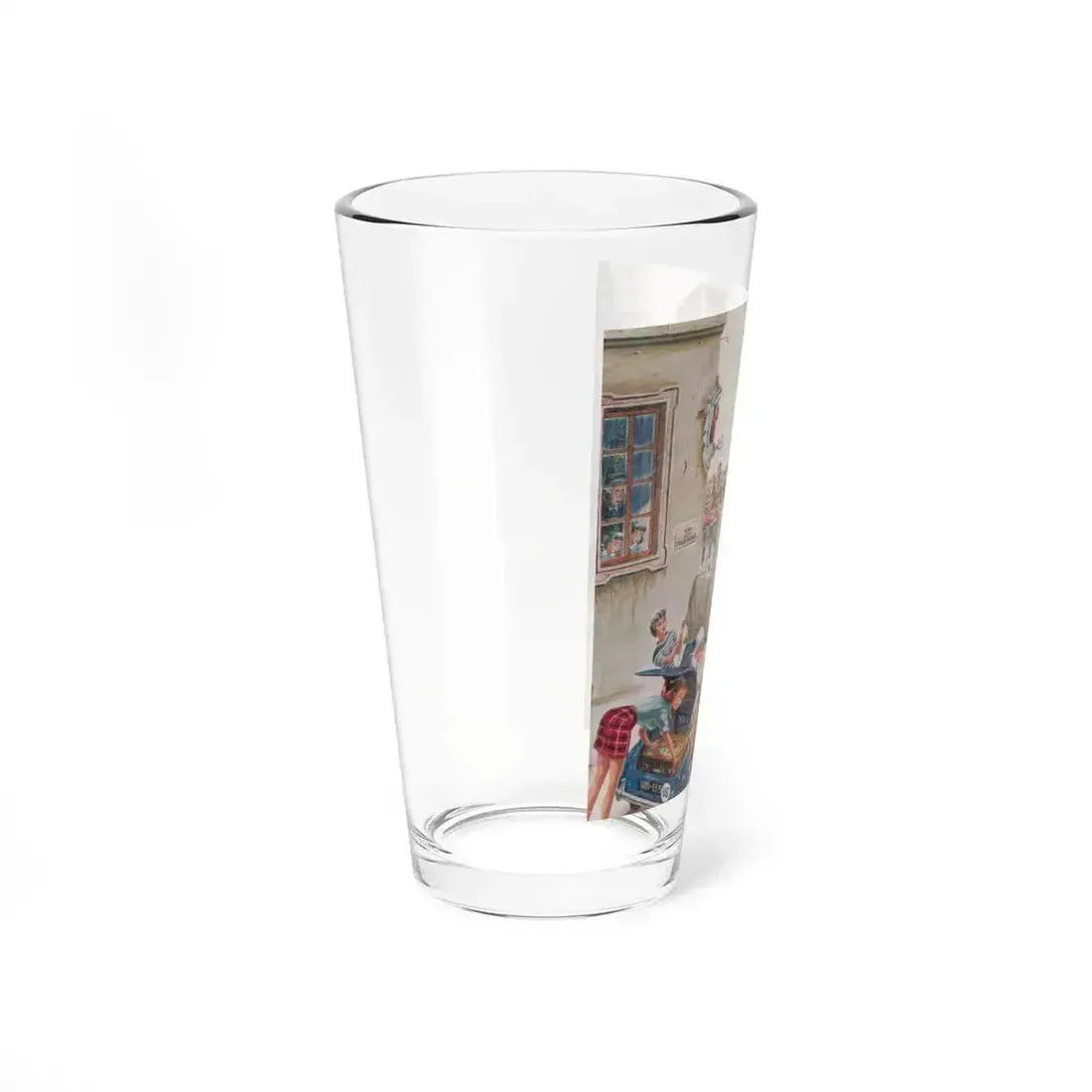 Coed Tourists in Italy, Saturday Evening Post, August 2, 1958 - Pint Glass 16oz - Go Mug Yourself