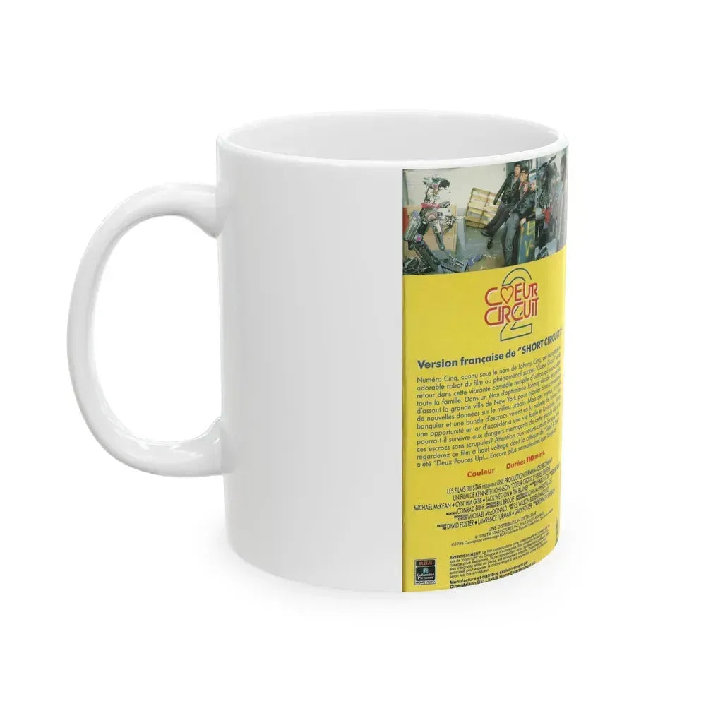 COEUR CIRCUIT 2 AKA THE FRENCH SHORT CIRCUIT 2 (VHS COVER) - White Coffee Mug - Go Mug Yourself