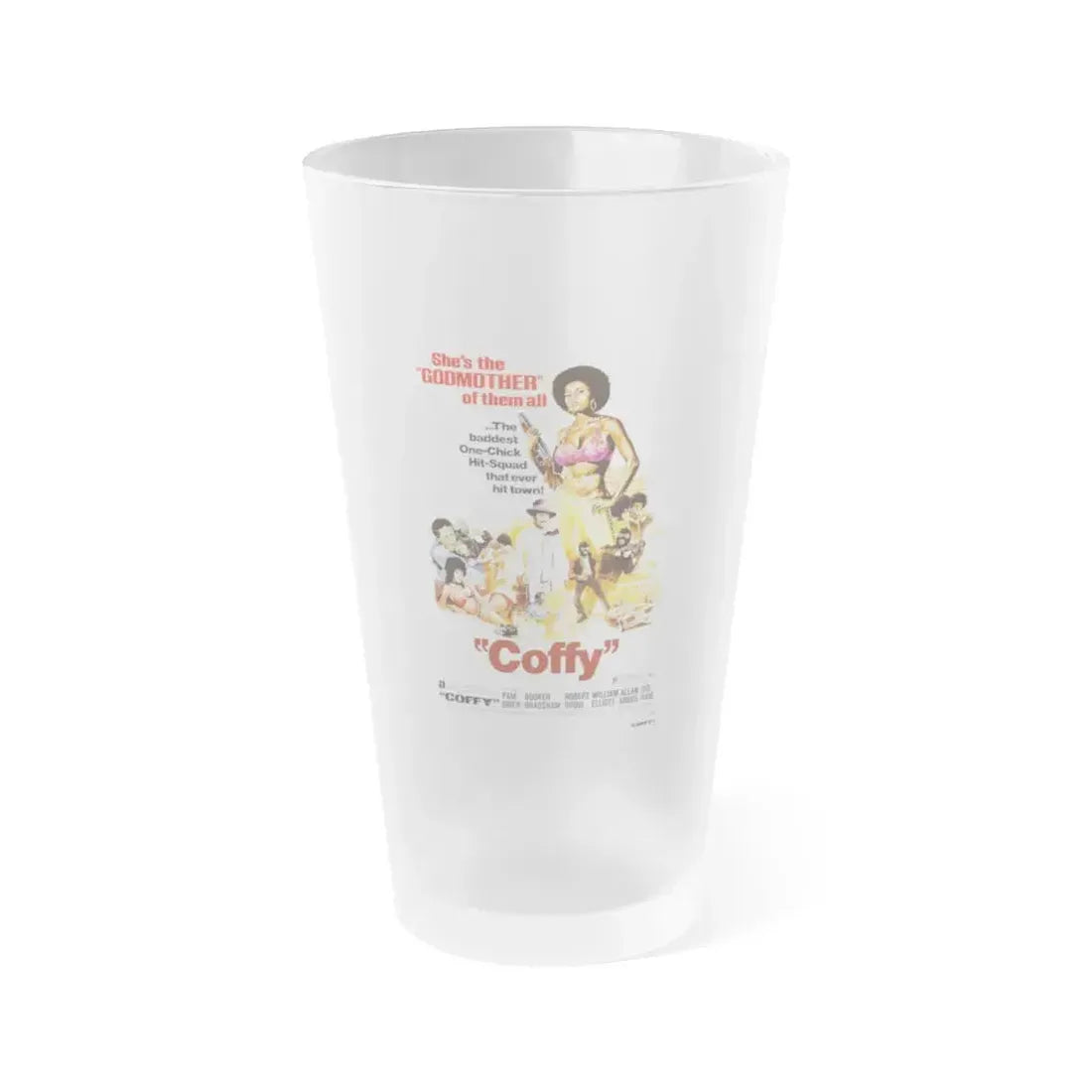COFFY 1973 Movie Poster - Frosted Pint Glass 16oz 16oz Frosted - Go Mug Yourself