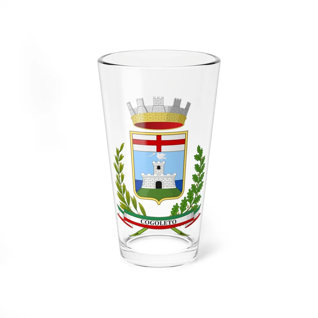 Cogoleto-Stemma (Italy) (Coat of Arms) Pint Glass 16oz 16oz - Go Mug Yourself