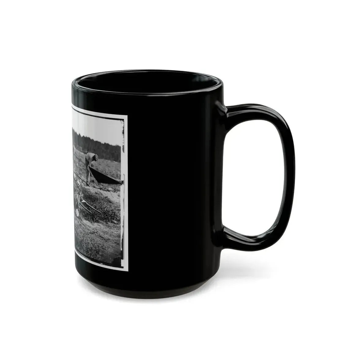 Cold Harbor, Va. African Americans Collecting Bones Of Soldiers Killed In The Battle (U.S. Civil War) Black Coffee Mug - Go Mug Yourself