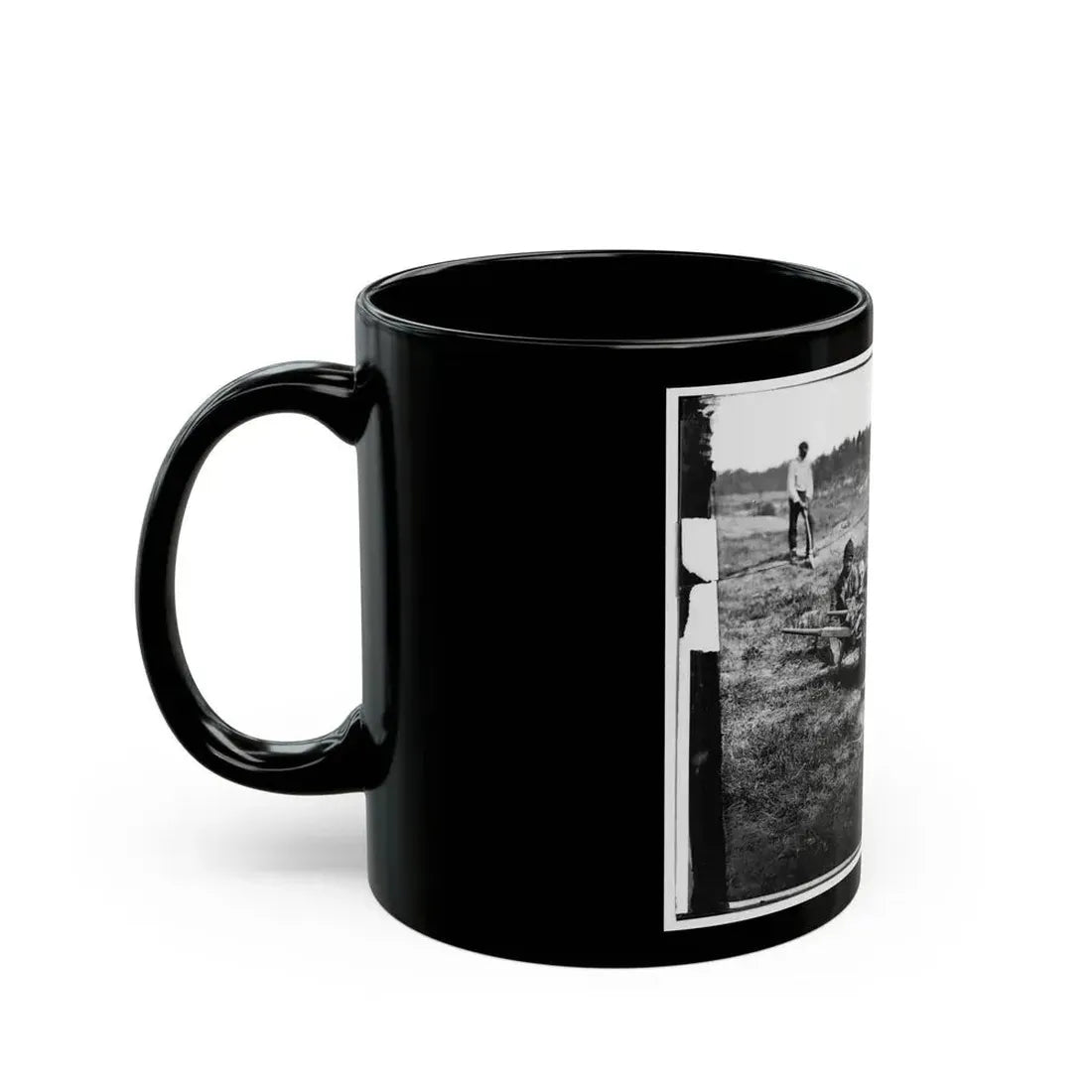 Cold Harbor, Va. African Americans Collecting Bones Of Soldiers Killed In The Battle (U.S. Civil War) Black Coffee Mug - Go Mug Yourself