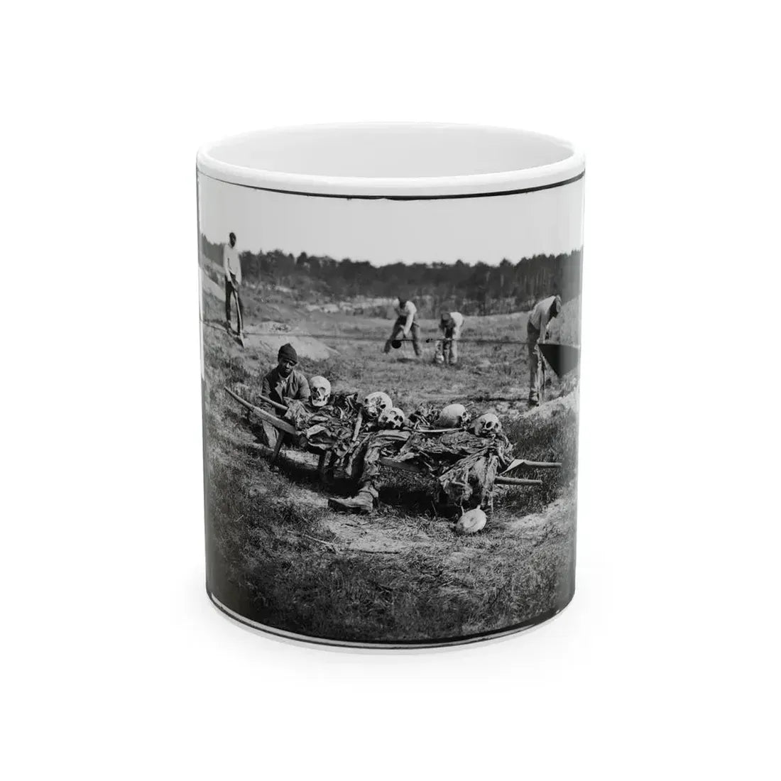 Cold Harbor, Va. African Americans Collecting Bones Of Soldiers Killed In The Battle (U.S. Civil War) White Coffee Mug 11oz - Go Mug Yourself