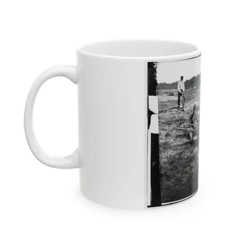 Cold Harbor, Va. African Americans Collecting Bones Of Soldiers Killed In The Battle (U.S. Civil War) White Coffee Mug - Go Mug Yourself