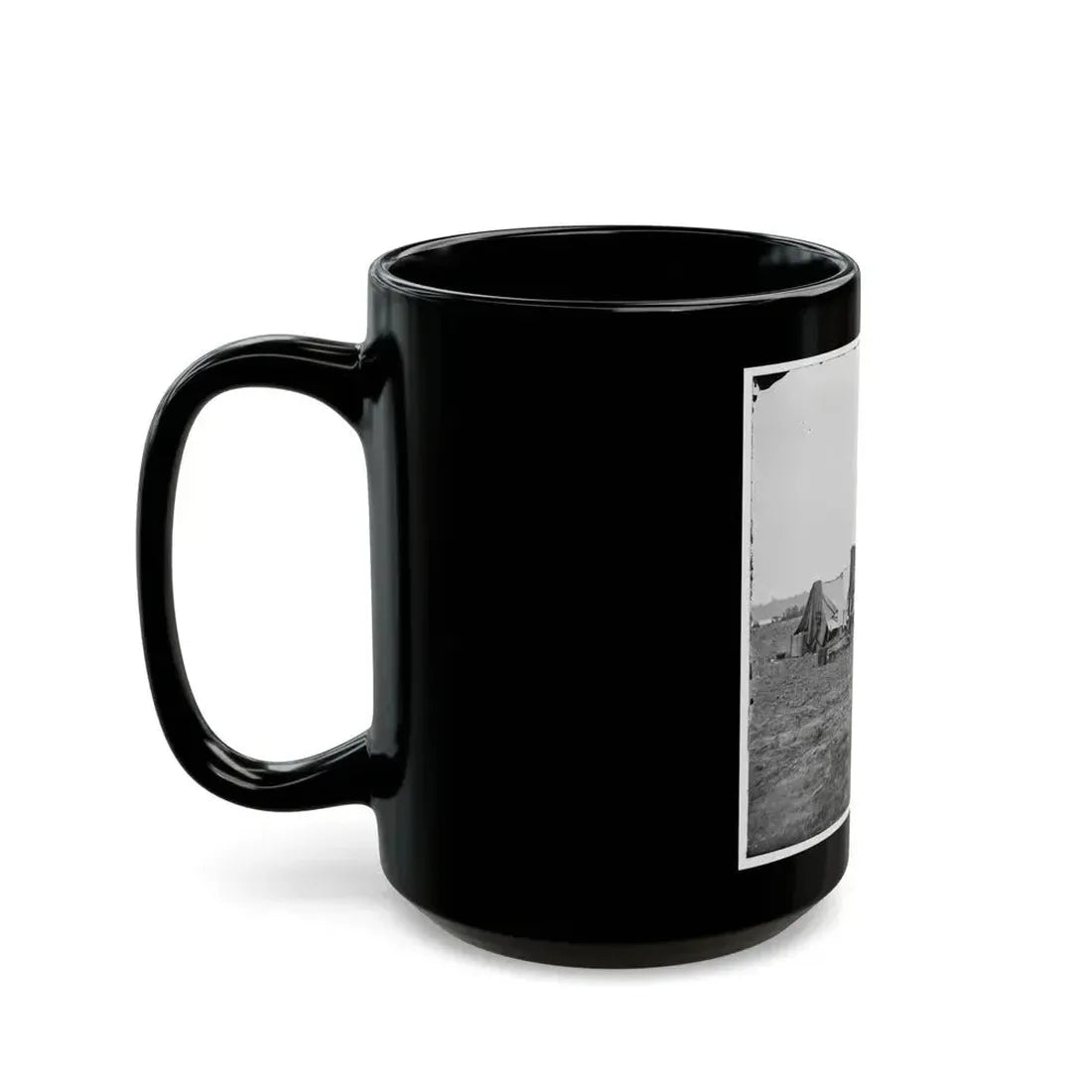 Cold Harbor, Va. Photographer's Wagon And Tent (U.S. Civil War) Black Coffee Mug - Go Mug Yourself