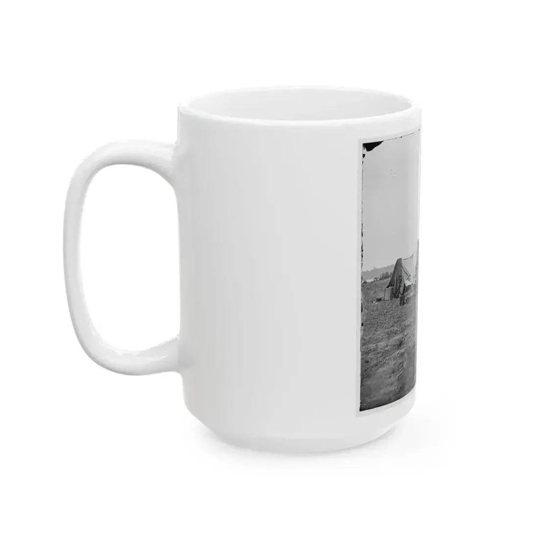 Cold Harbor, Va. Photographer's Wagon And Tent (U.S. Civil War) White Coffee Mug - Go Mug Yourself