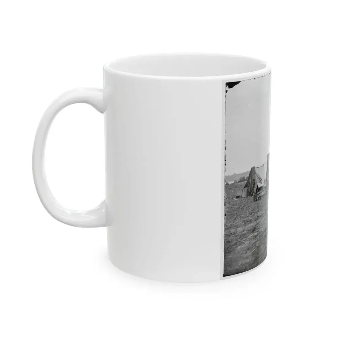 Cold Harbor, Va. Photographer's Wagon And Tent (U.S. Civil War) White Coffee Mug - Go Mug Yourself