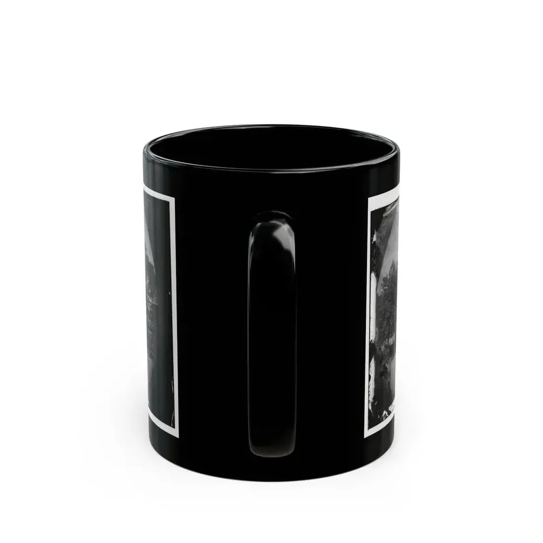 Cold Harbor, Va, Vicinity. Cavalry Horses Outside The Old Church Hotel (U.S. Civil War) Black Coffee Mug - Go Mug Yourself