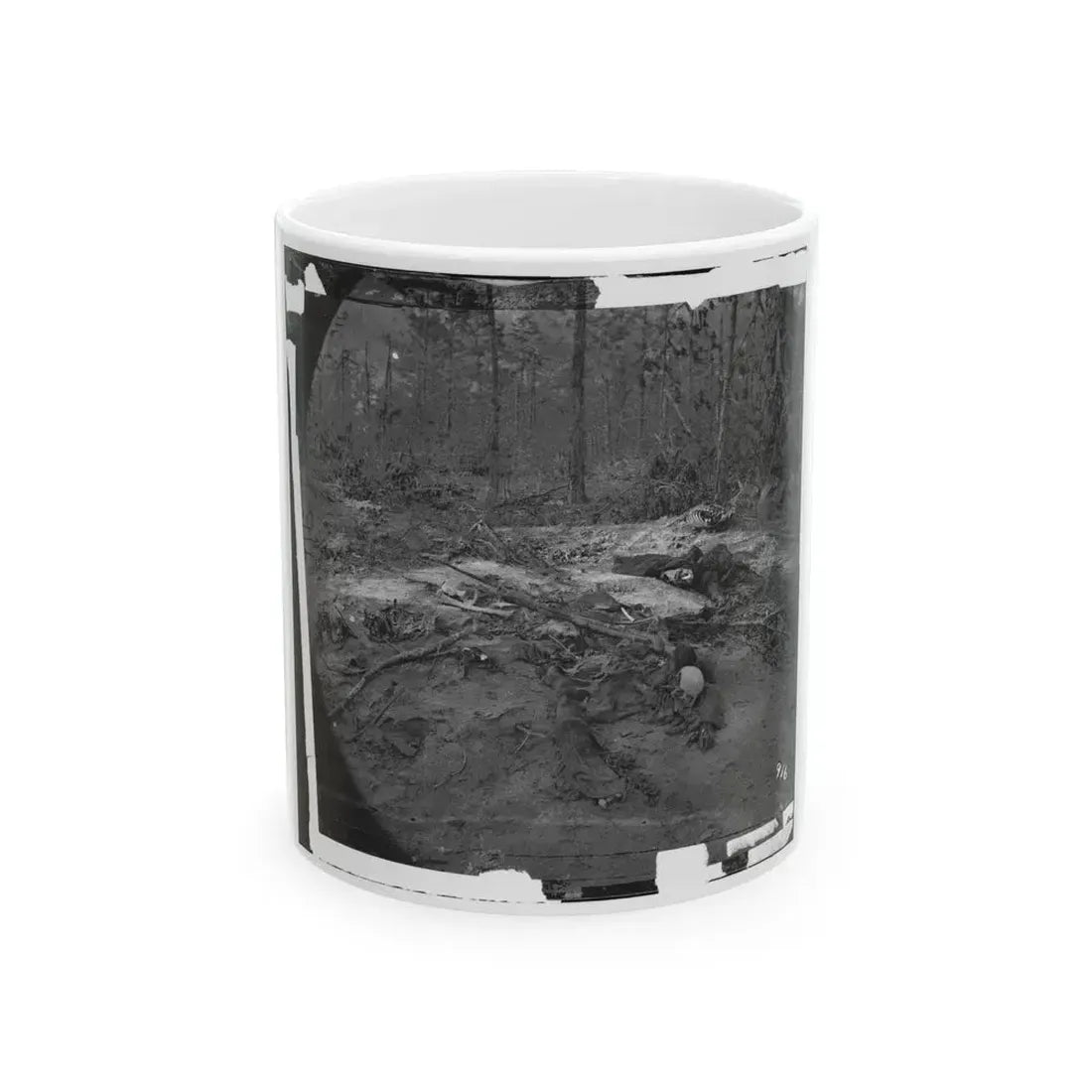 Cold Harbor, Va., Vicinity. Unburied Dead On The Battlefield Of Gaines' Mill (U.S. Civil War) White Coffee Mug 11oz - Go Mug Yourself