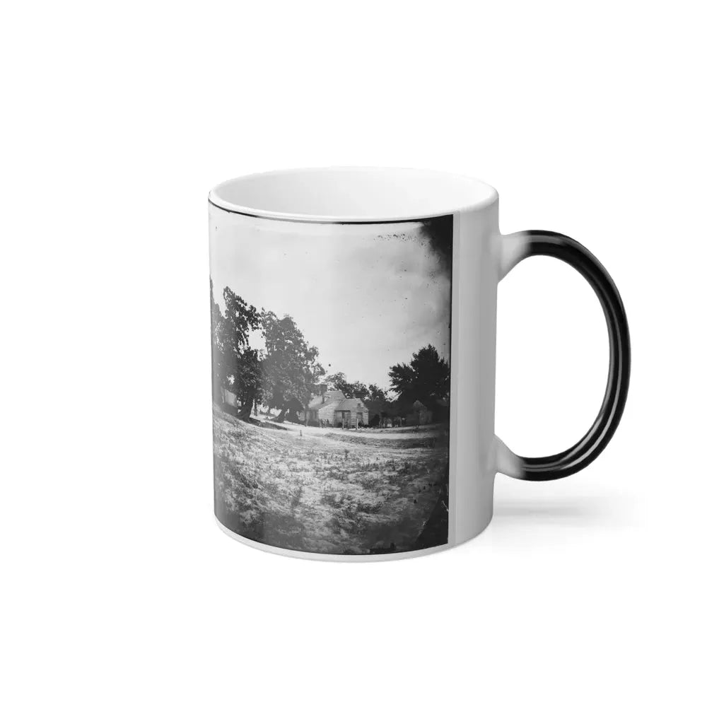 Cold Harbor, Va, Vicinity. W. P. Burnett's House; Tents at Left (U.S. Civil War) Color Changing Coffee Mug 11oz - Go Mug Yourself