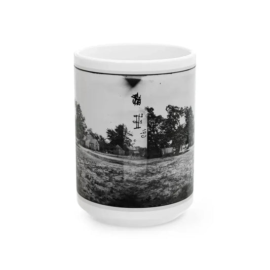 Cold Harbor, Va, Vicinity. W. P. Burnett's House; Tents At Left (U.S. Civil War) White Coffee Mug 15oz - Go Mug Yourself