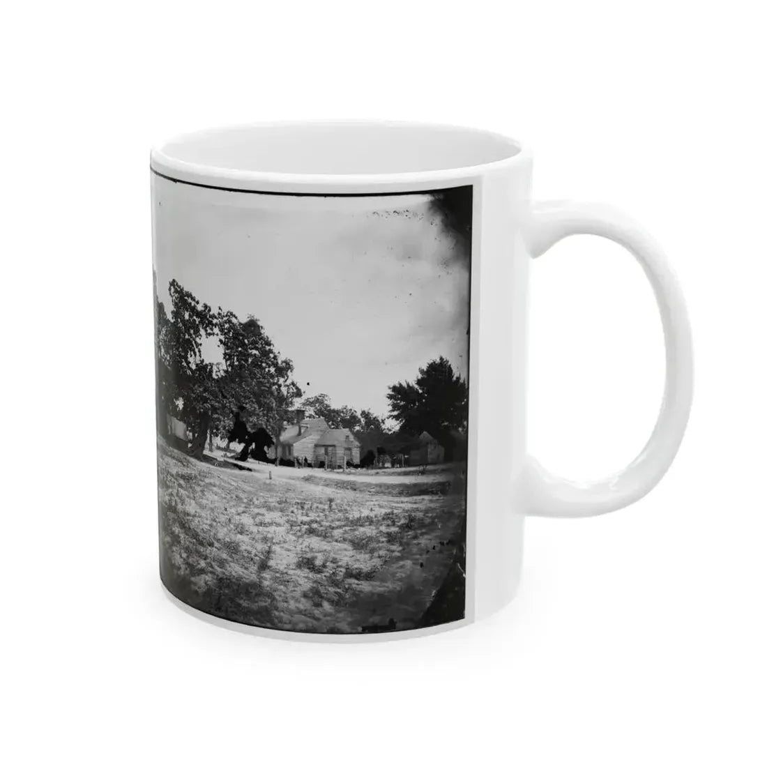 Cold Harbor, Va, Vicinity. W. P. Burnett's House; Tents At Left (U.S. Civil War) White Coffee Mug - Go Mug Yourself