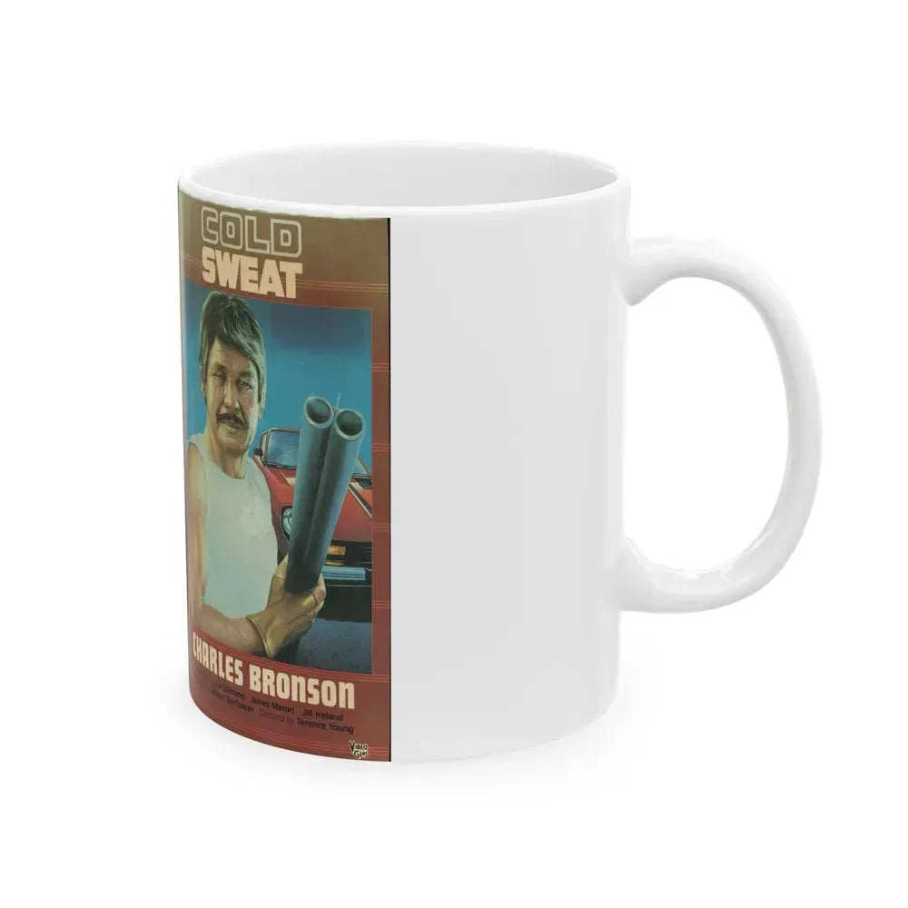 COLD SWEAT CHARLES BRONSON (VHS COVER) - White Coffee Mug - Go Mug Yourself