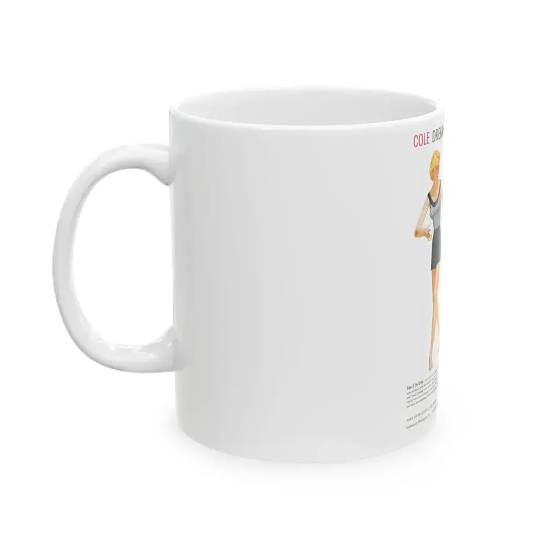 Cole of California ad, 1953 (1) - White Coffee Mug - Go Mug Yourself
