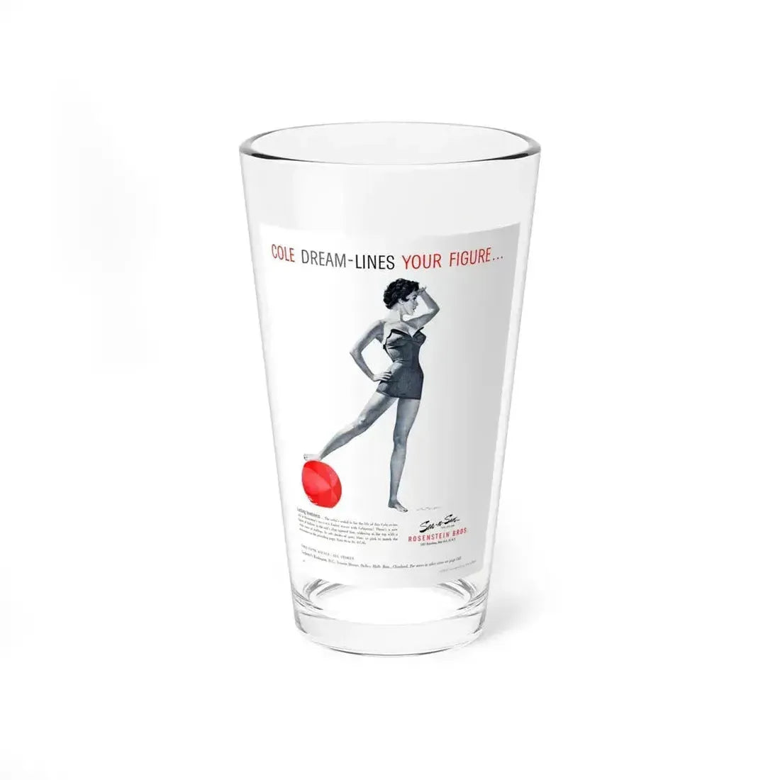 Cole of California ad, 1953 (3) - Pint Glass 16oz 16oz - Go Mug Yourself