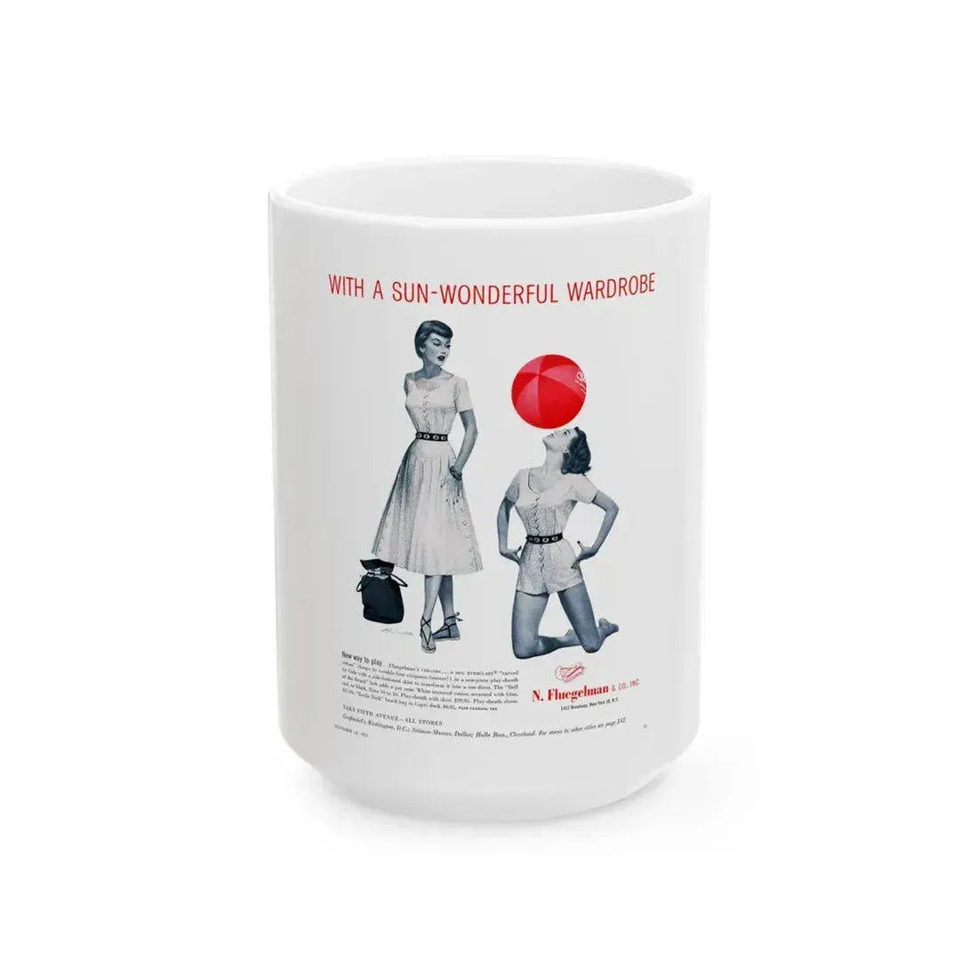 Cole of California ad, 1953 (4) - White Coffee Mug 15oz - Go Mug Yourself