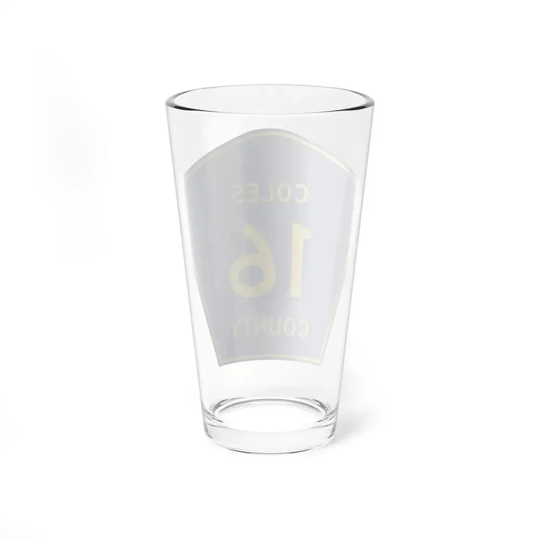 Coles County 16 (Illinois) (Road Sign) Pint Glss 16oz - Go Mug Yourself