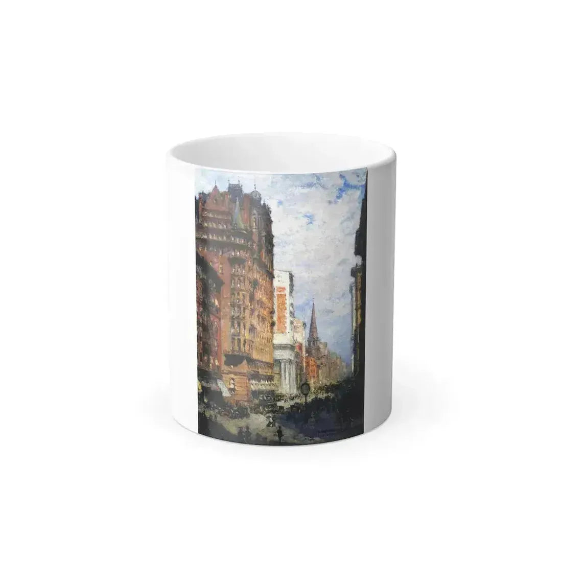 Colin Campbell Cooper (1856-1937) Fifth Avenue, New York City - oil on burlap 1906 - Color Changing Mug 11oz 11oz - Go Mug Yourself