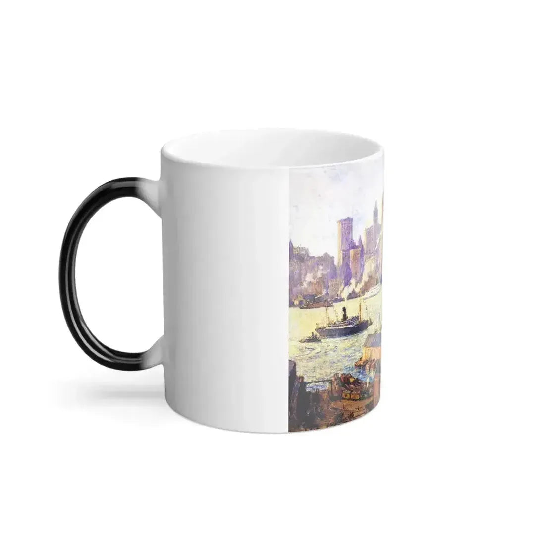 Colin Campbell Cooper (1856-1937) New York from Brooklyn - c1910 - Color Changing Mug 11oz - Go Mug Yourself