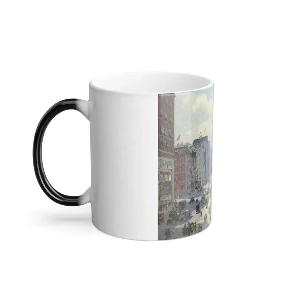 Colin Campbell Cooper (1856-1937) New York Public Library - Oil on canvas c1915 - Color Changing Mug 11oz - Go Mug Yourself