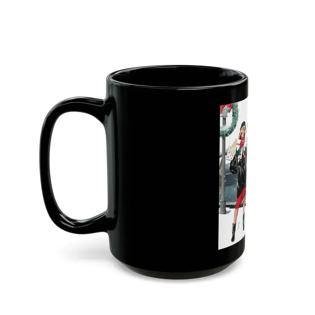 Collier's magazine cover, December 13th, 1952 - Black Coffee Mug - Go Mug Yourself
