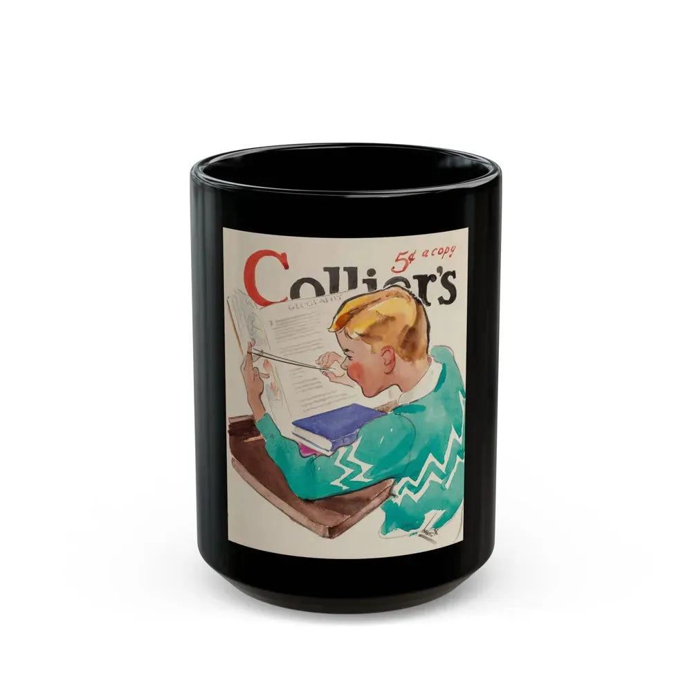Collier's magazine preliminary cover, early 1930s - Black Coffee Mug 15oz - Go Mug Yourself