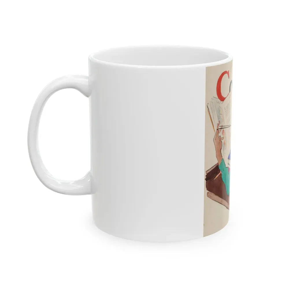 Collier's magazine preliminary cover, early 1930s - White Coffee Mug - Go Mug Yourself
