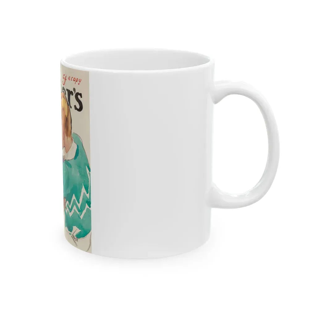 Collier's magazine preliminary cover, early 1930s - White Coffee Mug - Go Mug Yourself