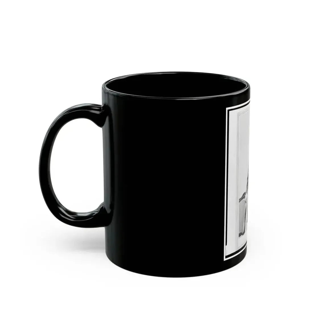 Colonel Adolph Dengler, 43rd Illinois Infantry, Union Officer, Three-Quarter-Length Portrait, Standing, Facing Front (U.S. Civil War) Black Coffee Mug - Go Mug Yourself