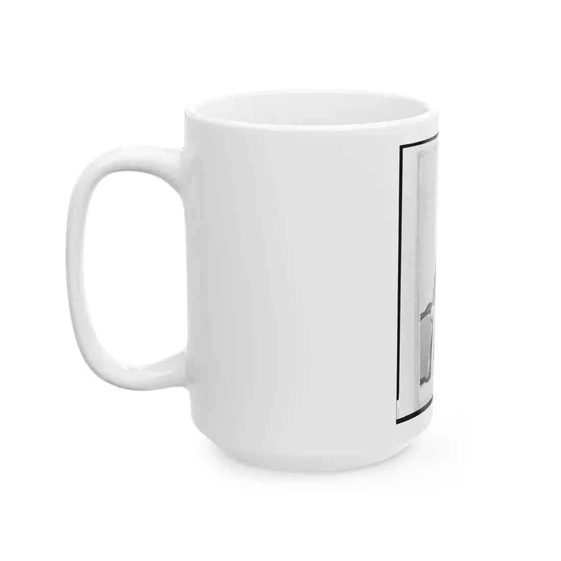 Colonel Adolph Dengler, 43rd Illinois Infantry, Union Officer, Three-Quarter-Length Portrait, Standing, Facing Front (U.S. Civil War) White Coffee Mug - Go Mug Yourself