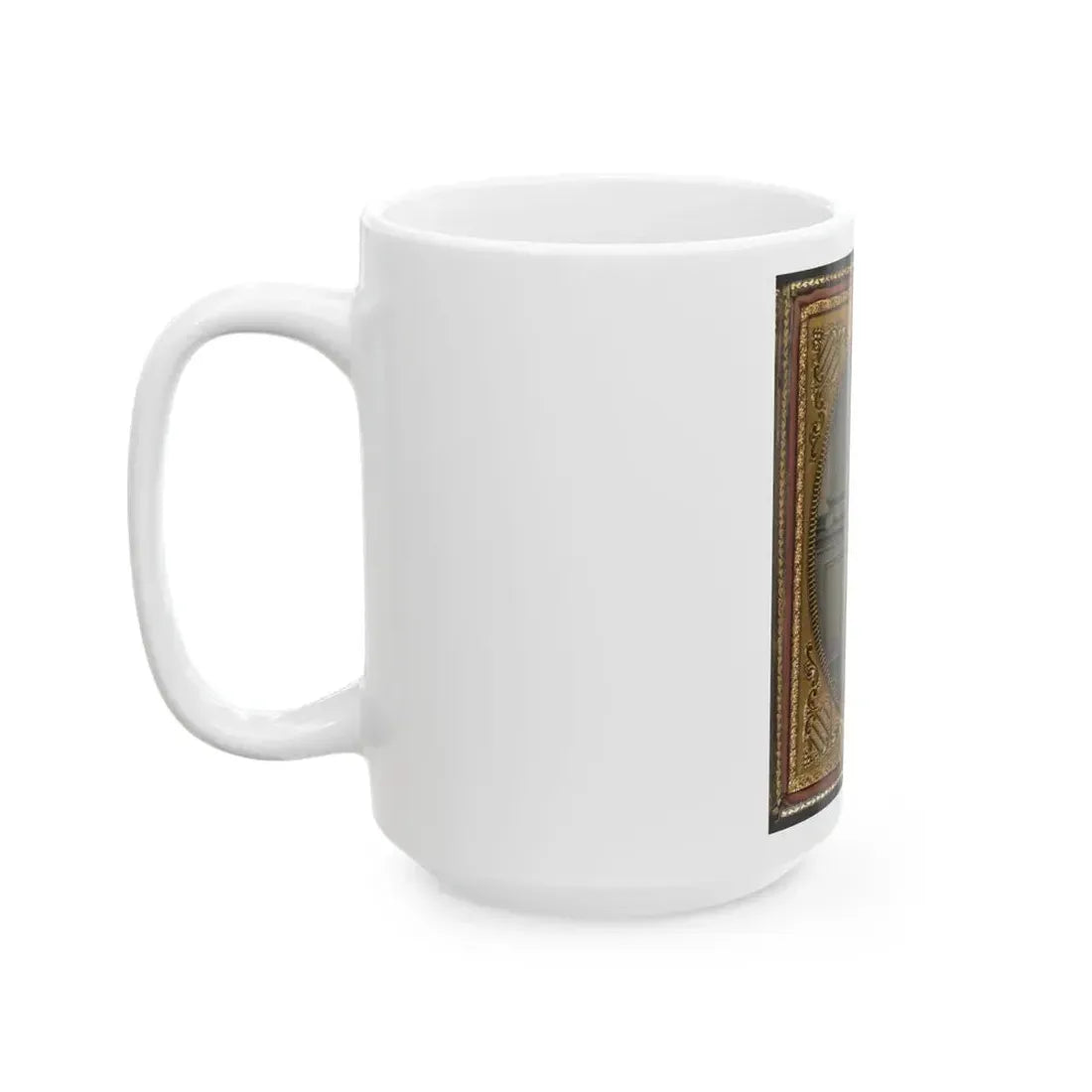 Colonel Felix L. Price Of Co. I, 14th Georgia Infantry Regiment, In Uniform And Cs Buckle With Books (U.S. Civil War) White Coffee Mug - Go Mug Yourself