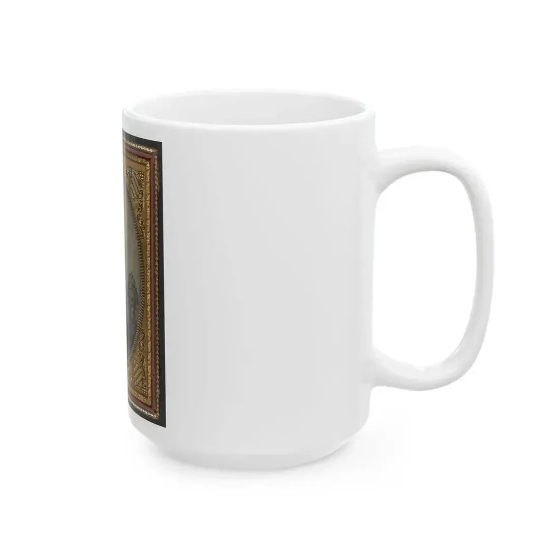 Colonel Felix L. Price Of Co. I, 14th Georgia Infantry Regiment, In Uniform And Cs Buckle With Books (U.S. Civil War) White Coffee Mug - Go Mug Yourself