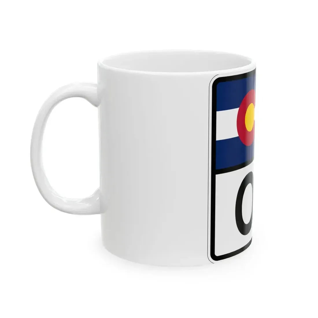 Colorado 00 (Colorado) (Road Sign) White Coffee Mug - Go Mug Yourself