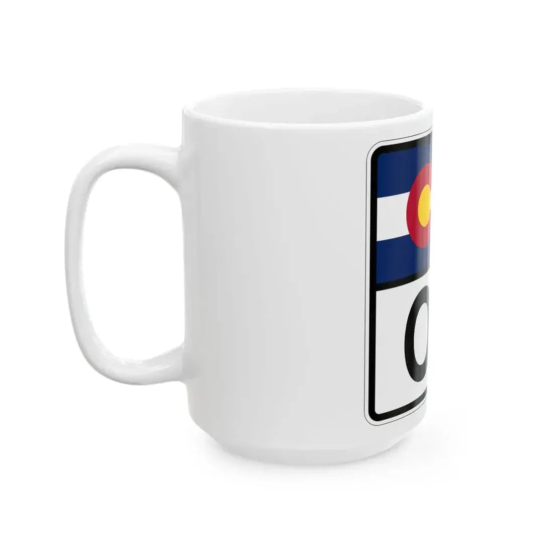 Colorado 00 (Colorado) (Road Sign) White Coffee Mug - Go Mug Yourself