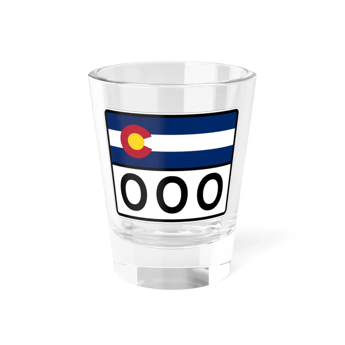 Colorado 000 wide (Colorado) (Road Sign) Shot Glass 1.5oz 1.5oz - Go Mug Yourself