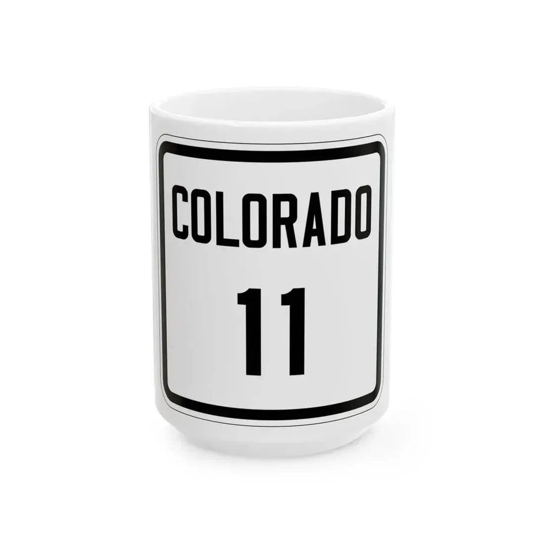 Colorado 11 1946 (Colorado) (Road Sign) White Coffee Mug 15oz - Go Mug Yourself