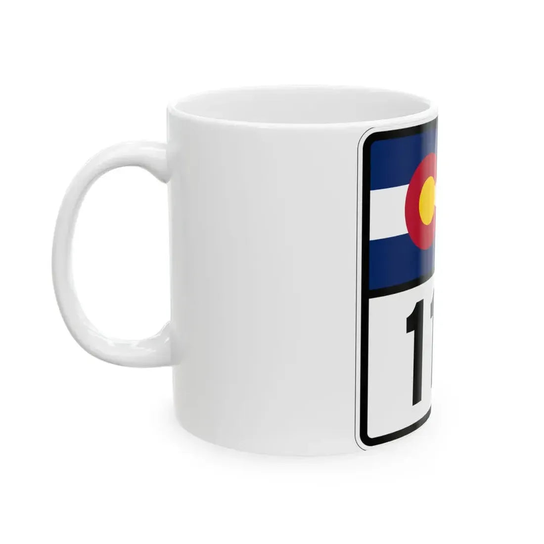 Colorado 112 (Colorado) (Road Sign) White Coffee Mug - Go Mug Yourself