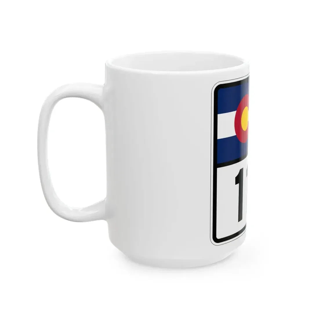 Colorado 113 (Colorado) (Road Sign) White Coffee Mug - Go Mug Yourself